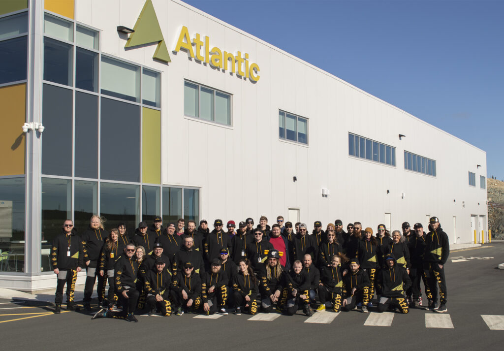 atlantic cultivation team standing outside of the cultivation facility